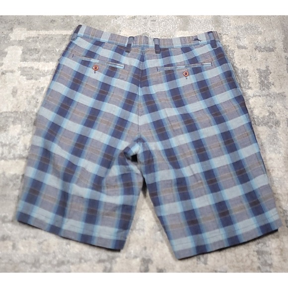Tommy Bahama Make Life One Long Weekend Linen Blend Plaid Men's Shorts Sz 32x10 - Picture 7 of 8